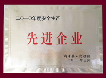 2010年度安全生產(chǎn)先進單位